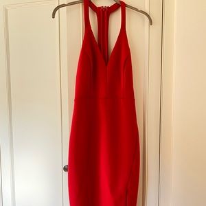 Red Lulu’s Midi Tight Dress